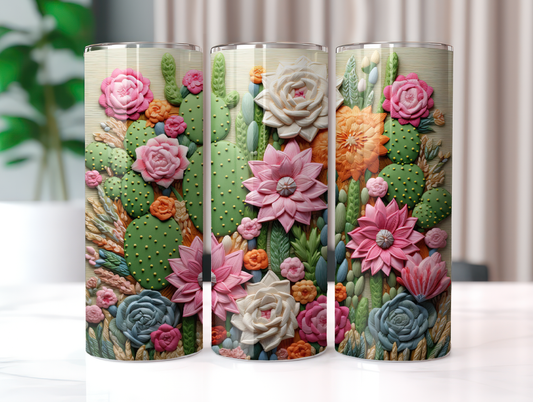 3D Cactus Tumbler