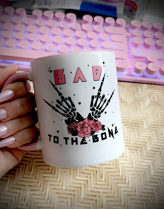 Bad to the bone coffee cup