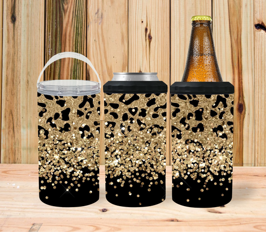 Black and Gold Leopard 4 in 1