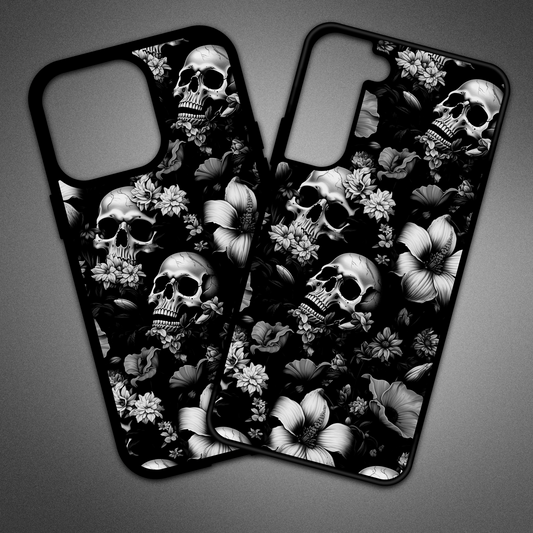 Black and White Skull Phone Case