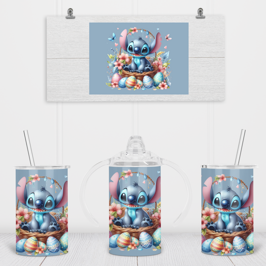 Blue Easter Stitch Sippy Cup