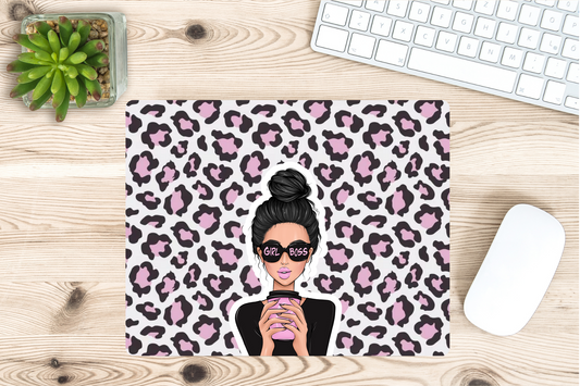 Boss Babe Leopard Mouse Pad