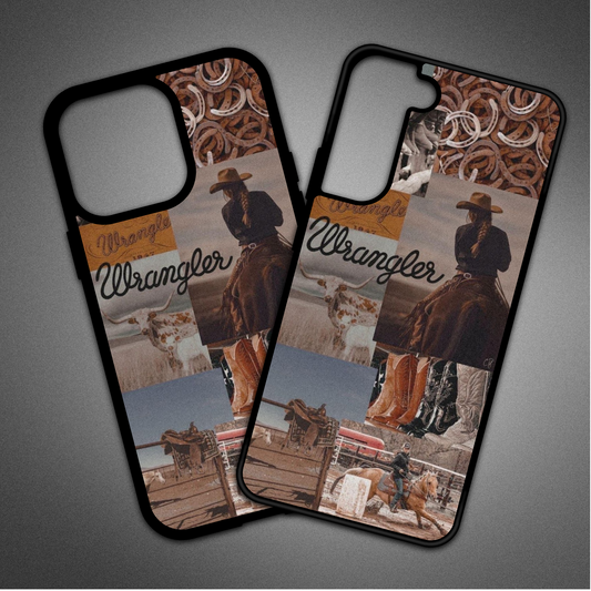 Brown Western Collage Phone Case