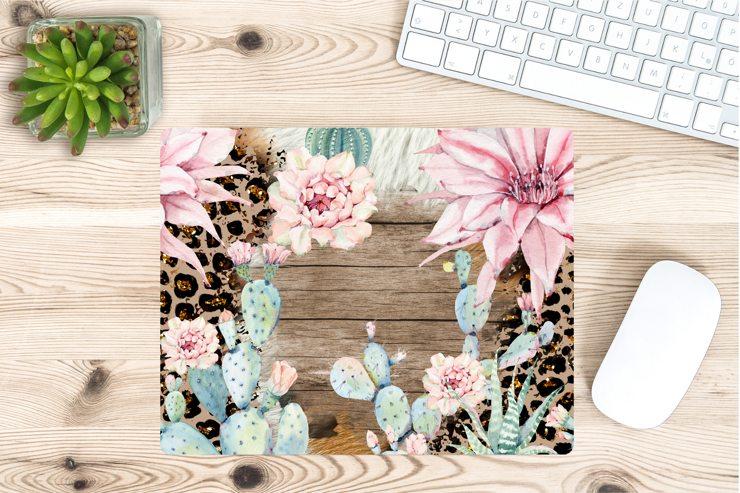 Cactus Flower Mouse Pad