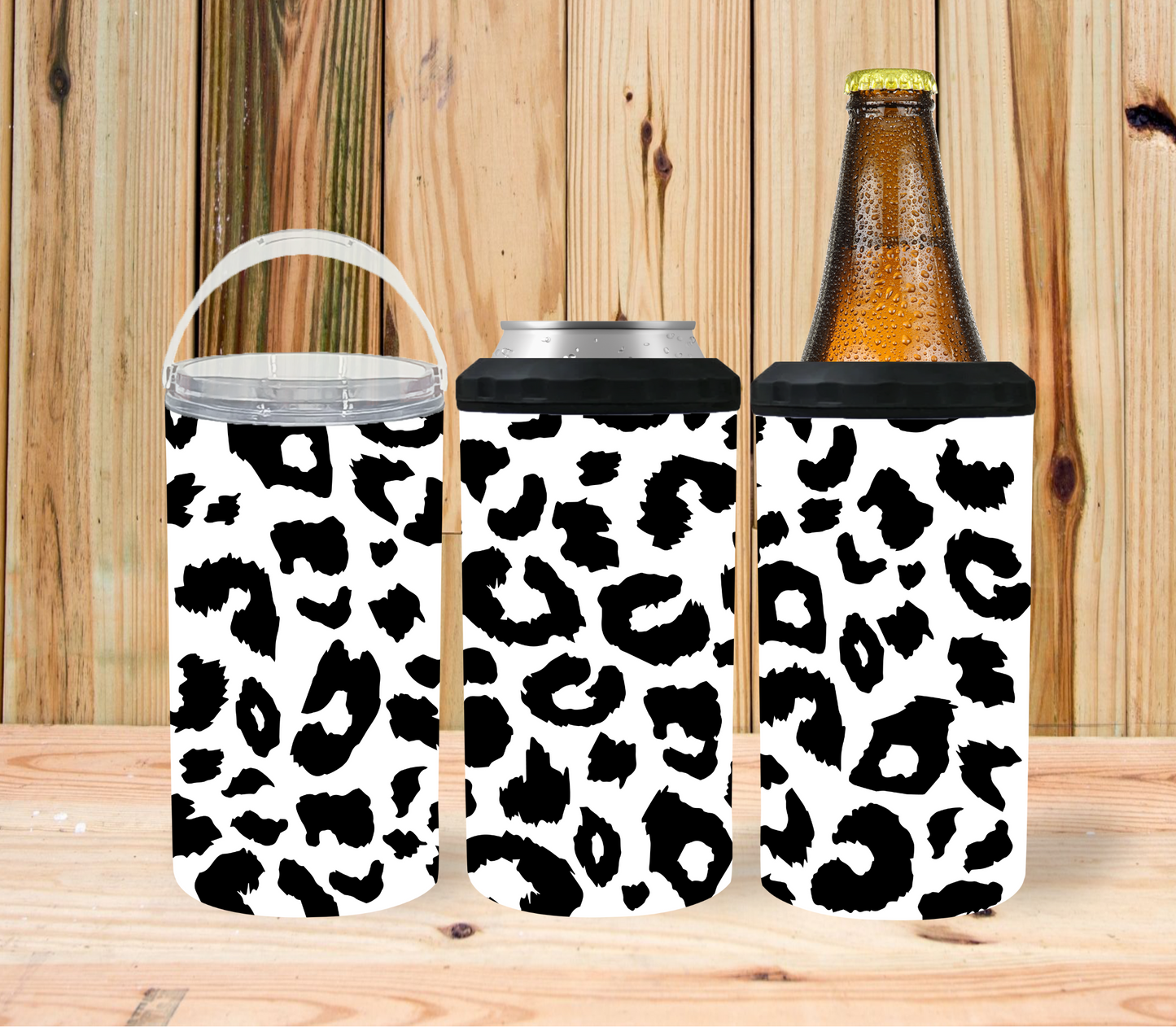 Black and White Cheetah 4 in 1