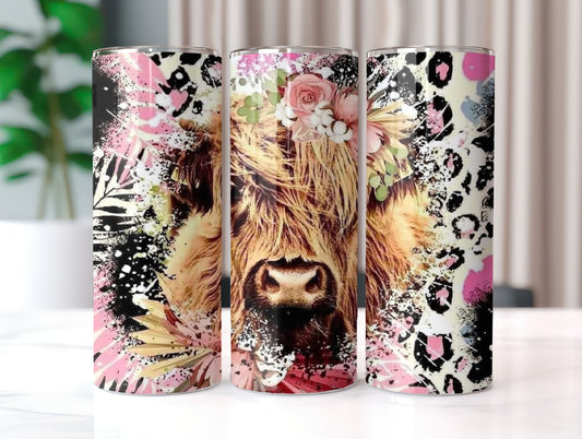 Collage Highland Cow Tumbler