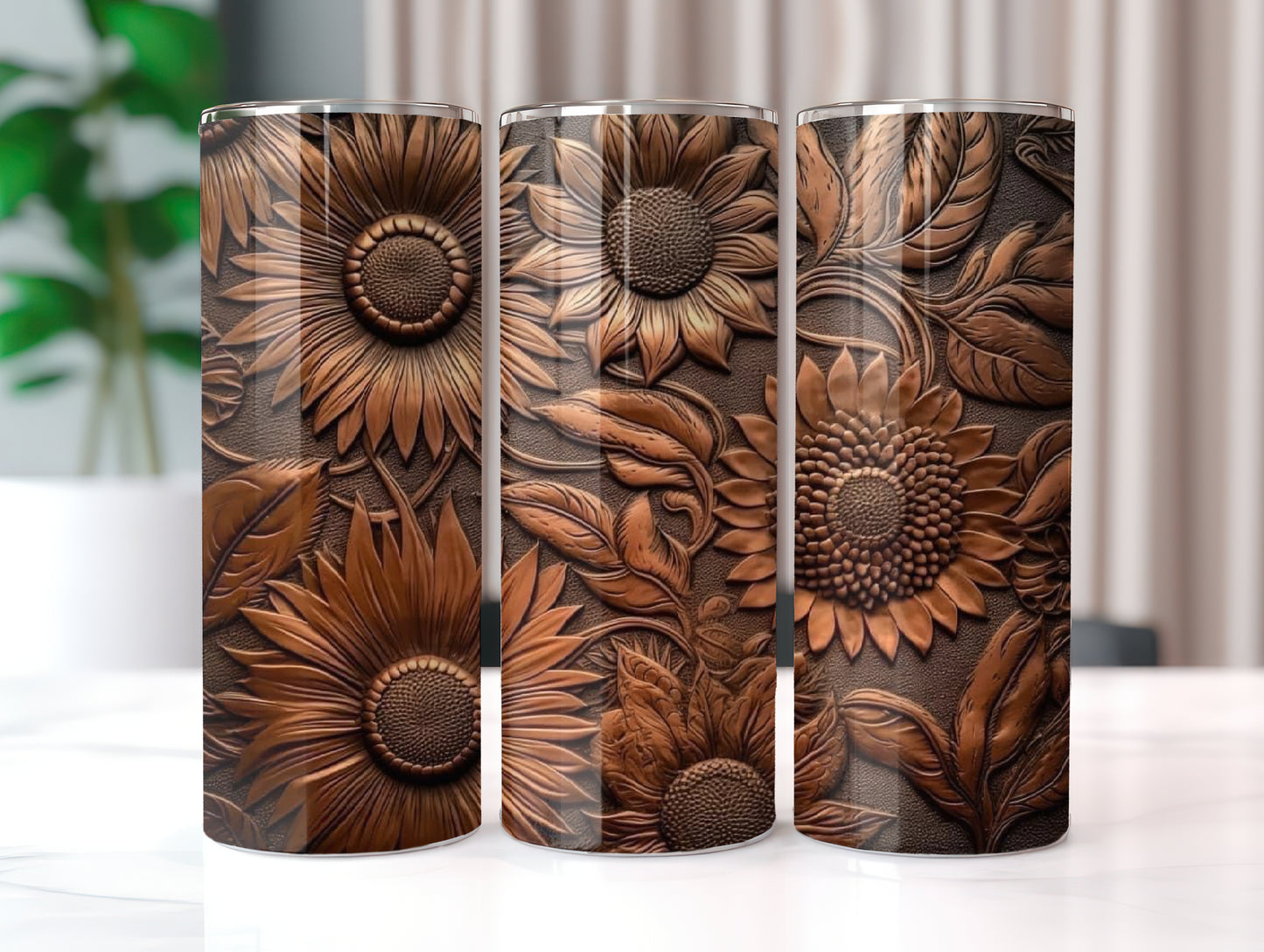 Embossed Leather Tumbler