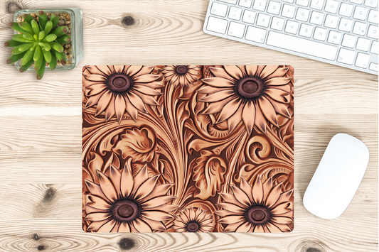 Embossed Leather Look Mouse Pad