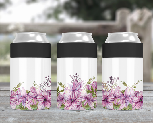 Floral Bottom Metal Can Cooler