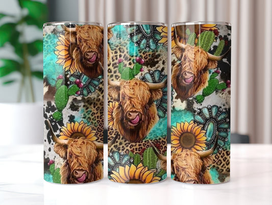 Highland Cow Collage Tumbler