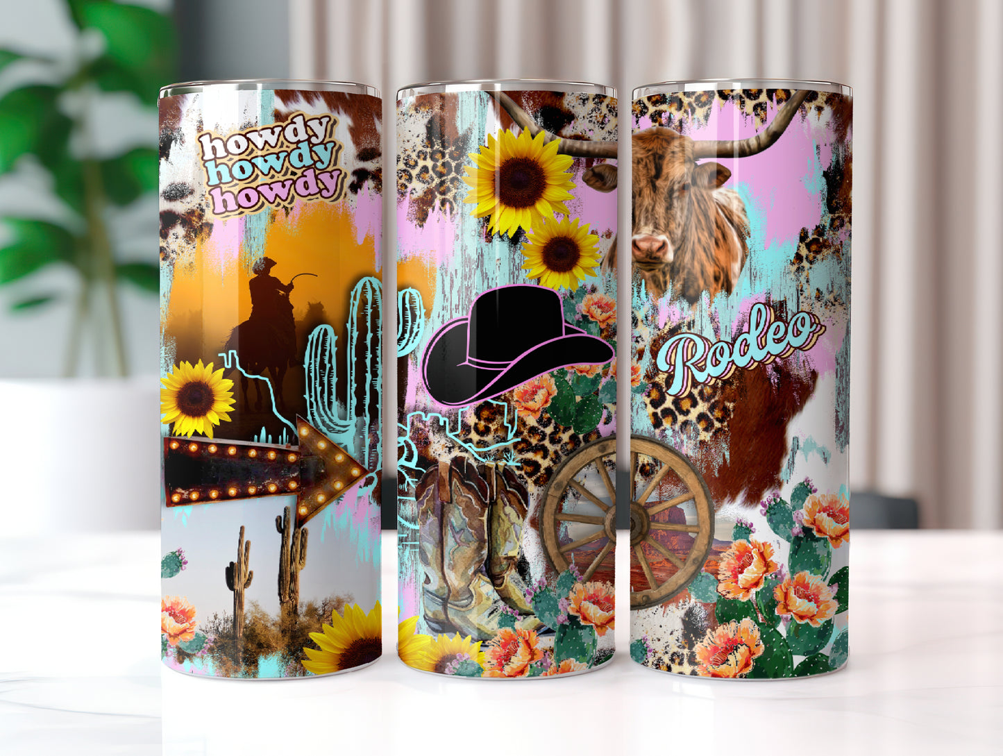 Neon Collage Tumbler