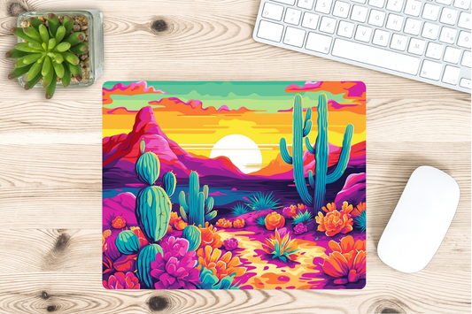 Neon Desert Mouse Pad