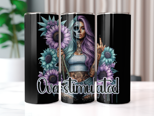 Black Overstimulated 20oz Tumbler