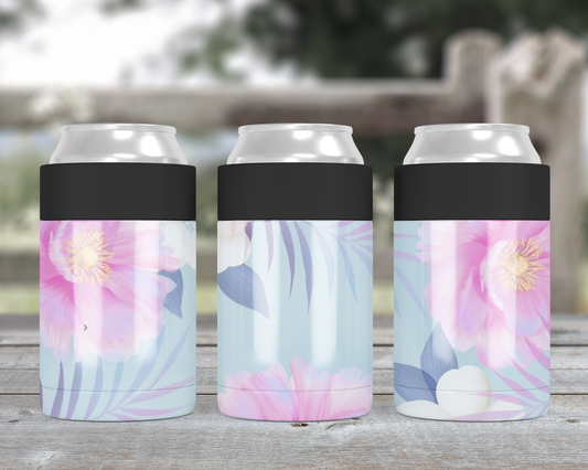 Pastel Flower Metal Can Cooler