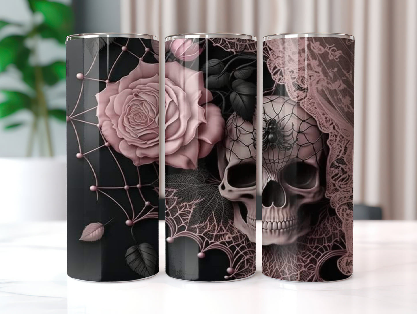 Pink Skull Tumbler