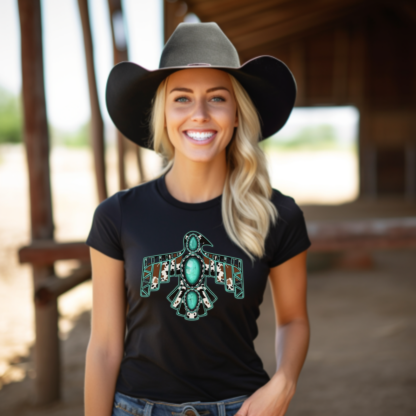 Turquoise Thunderbird Tee