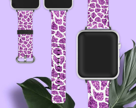 Purple Glitter Animal Print Band