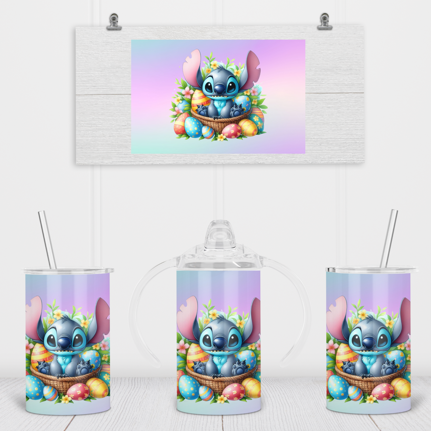 Rainbow Stitch Sippy Cup