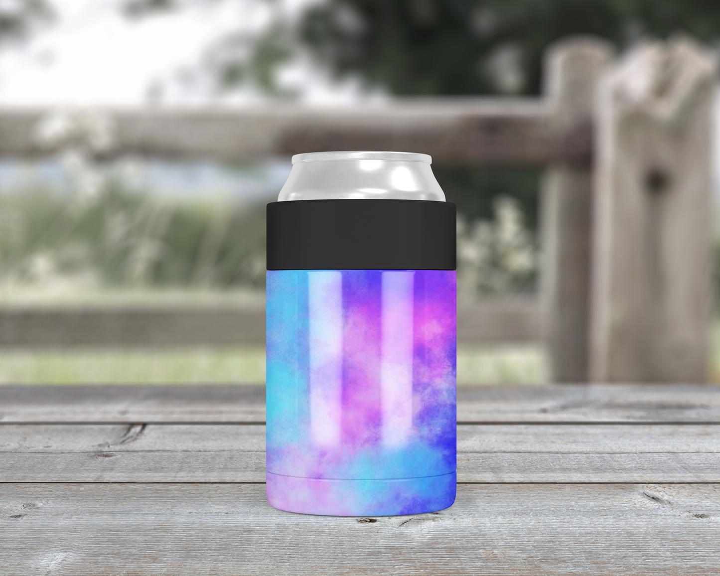 Rainbow Tie Dye Metal Can Cooler