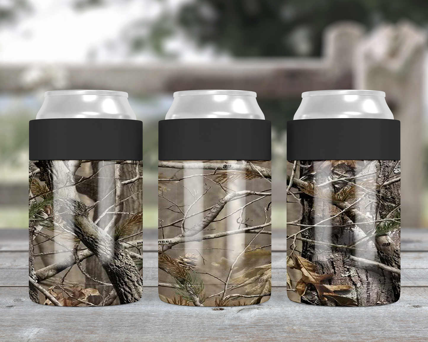 Realtree Camo Metal Can Cooler