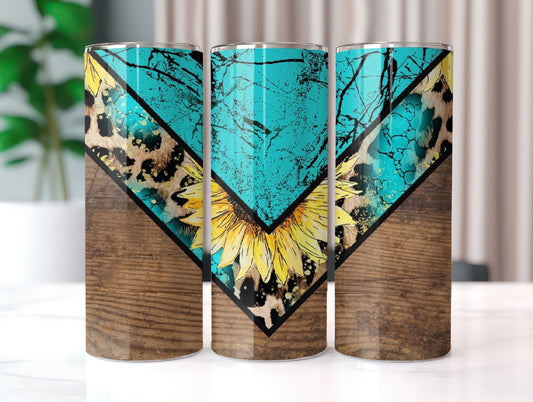 Sunflower and Timber Tumbler