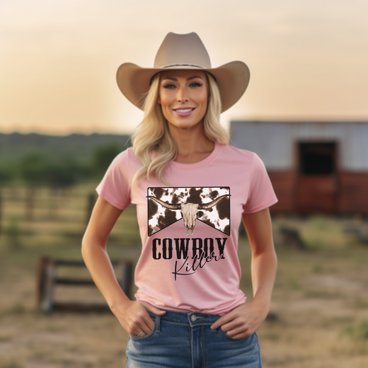 Cowboy Killer Cow Print Tee