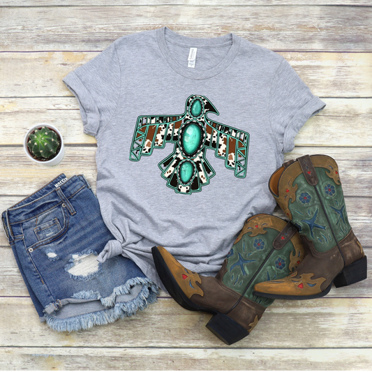 Turquoise Thunderbird Tee