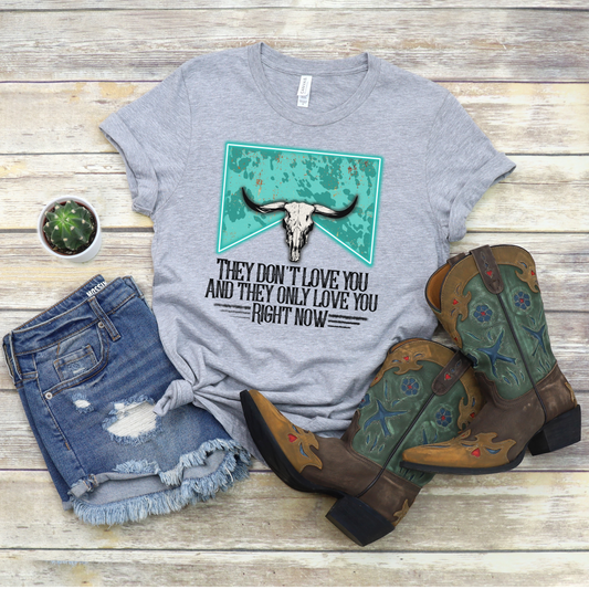 Turquoise Wallen Tee