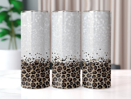 White Glitter Tumbler